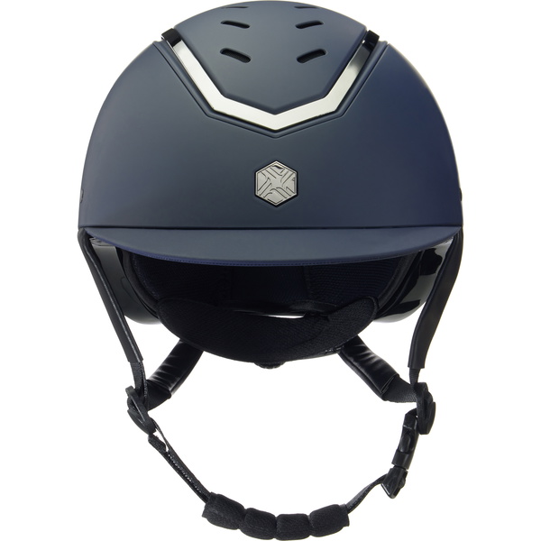 Charles Owen Kylo Standard Peak Riding Helmet KYLOC - Navy Matte / Pewter